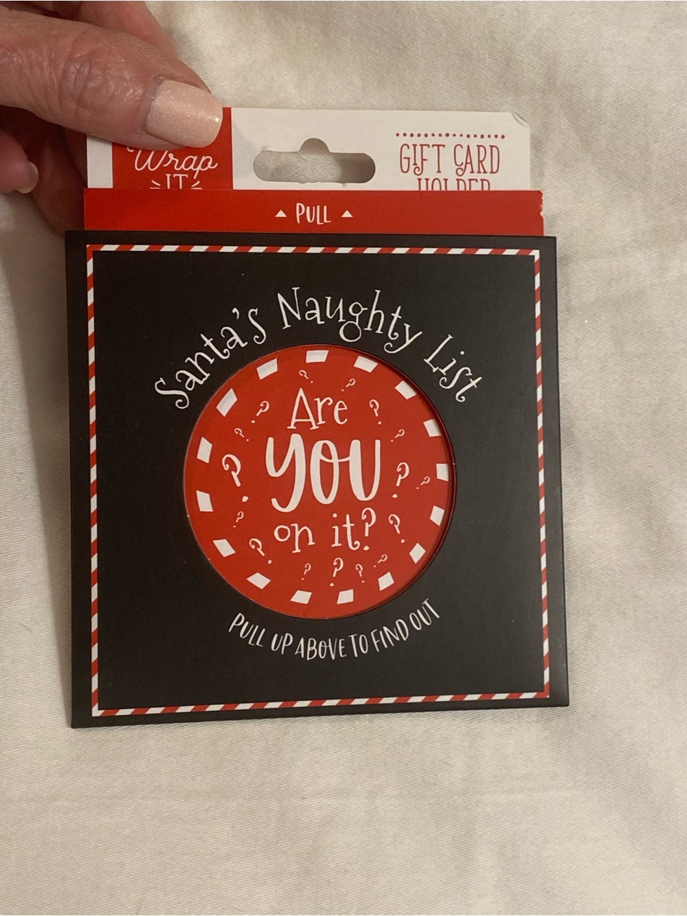 Santa's Naughty List Gift Card Holder